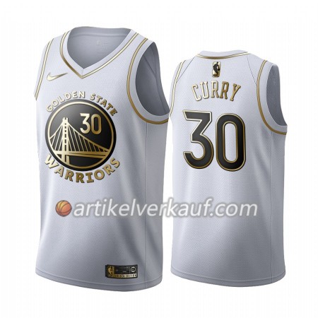 NBA Golden State Warriors Trikot Stephen Curry 30 Nike 2019-2020 Weiß Golden Edition Swingman - Herren